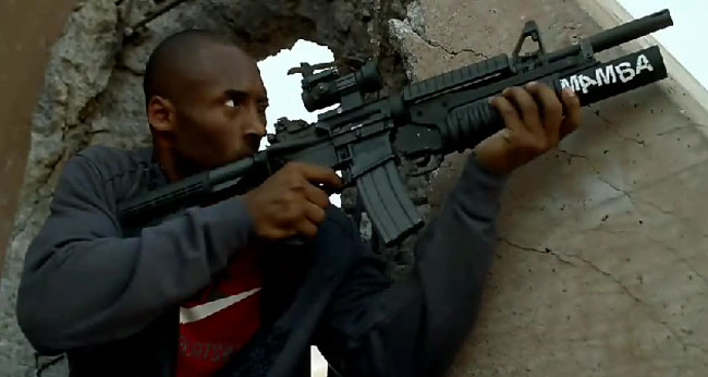 Kobe Bryant is getting flack for a new commercial for Call of Duty: Black 
